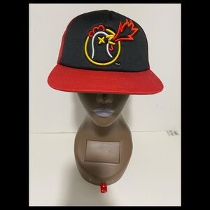 Hot Ones Hat Concept One Snapback Baseball Cap Mesh Back Red Black Chicken NEW!!
